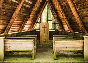 Small Outdoor Chapel in the Woods