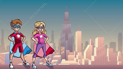 Little Super Kids City Background
