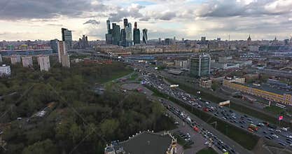 Skyscrapers of Moscow, Aerial flights. UltraHD 4K