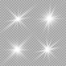 Transparent sunlight lens flare light effect. Star burst with sparkles. Vector illustration
