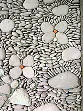 Pebble wall detail, Bali