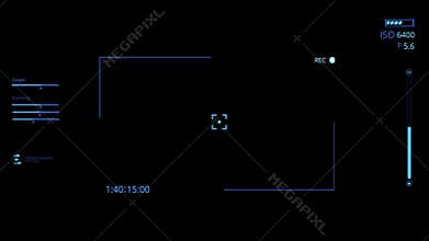 Blue HUD Camera Interface Motion Graphic Element V1