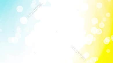 Abstract particle circles motion yellow blue background