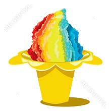 Shaved Ice Snowcone Summer Desset Hawaiian Fresh Candy