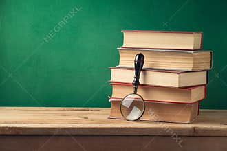 Back to school background with books