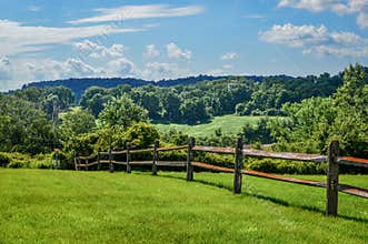 Rustic Wooden Fence - Rolling Hills