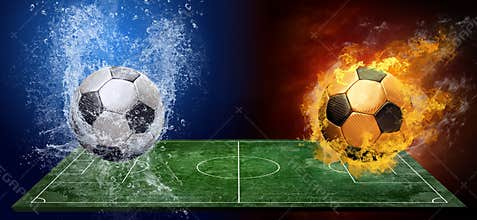Abstract soccer balls
