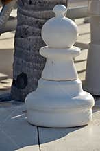 Chess piece for poolside games