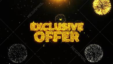 Exclusive Offer Wishes Greetings card, Invitation, Celebration Firework Looped