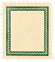 Postage stamp with frame