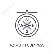 Azimuth compass icon. Trendy Azimuth compass logo concept on whi