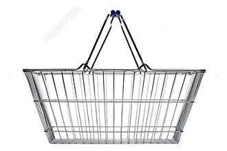 Shopping basket isolated on white