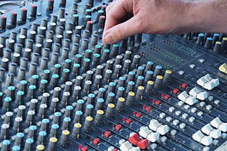 Acoustics console when tuning the sound