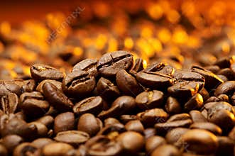 A detail of coffe grains
