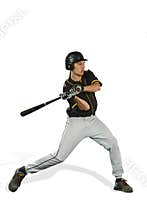 One caucasian man baseball player playing in studio