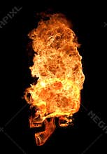 Flaming skull