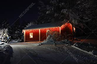 Beautifully decorated Christmas house