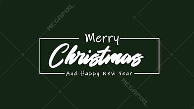 Merry Christmas and happy new year. Animation of fireworks