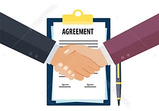 Business agreement handshake