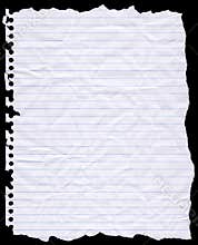 Torn Hole Punched Writing Paper