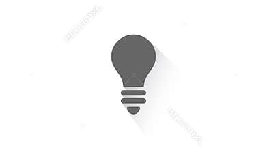 Animated light bulb icon