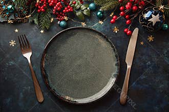 Christmas dinner plate
