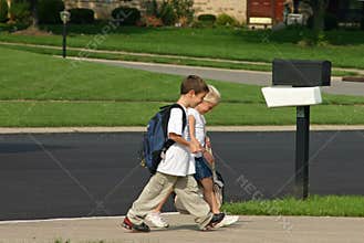 Kids Getting off Bus
