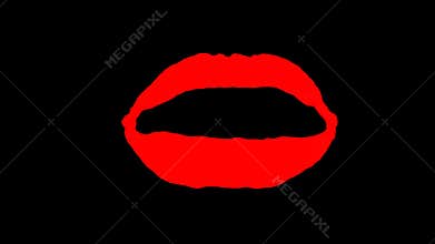 Speaking human red mouth.