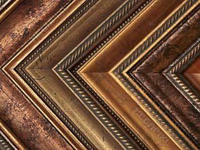 Picture frame samples gold and bronze