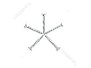 Five-pointed star of screws isolated