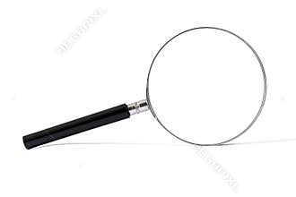 A Magnifying Glass in White Background