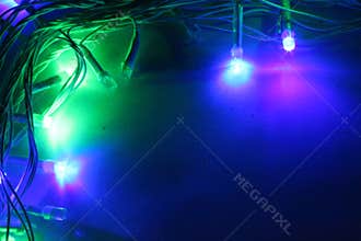 Abstract colorful Led Lights background.