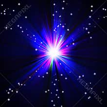 Bright blue flash