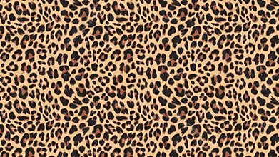 Close up, slow motion of moving leopard hair. Seamless loopable animationof beautiful exotic animal pattern. Abstract