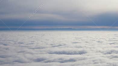 Carpet of clouds high altitude