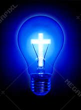 Religion Cross Light Bulb