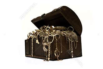 Gold jewelry chest