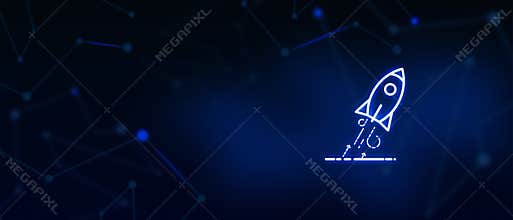 Rocket launch, Startup, Business opportunity, Aim, Target, Aspiration, Success concept, taking off, Growth, achievement, career gr