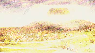 The last moments before the nuclear explosion. A nuclear explosion breaks the serene atmosphere. A monstrous blast wave blows ever