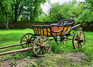 Old wooden horse Carriage