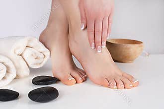 Elevate Your Beauty: French Manicure and Pedicure in a Serene Beauty Salon