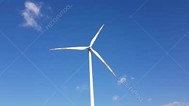 Wind turbine and blue sky