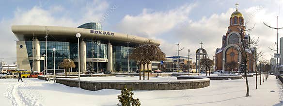 Ukraine, Kiev, January 24, 2019. Kiev South Railway Station.