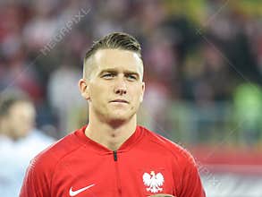 Poland vs Portugal 2:3 . In the picture Piotr Zielinski
