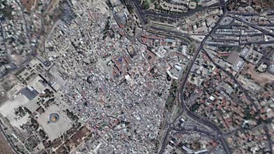 Earth Zoom In Zoom Out Jerusalem Israel