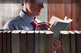 Men reading a book