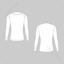 Men winter thermal underwear in front and back views.