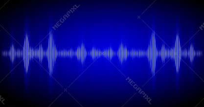 Audio waveform equalizer. Computer generated abstract motion background.