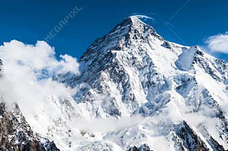 Clouds around the K2 summit