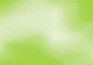 Abstract bright green pop art retro background with halftone comic style texture